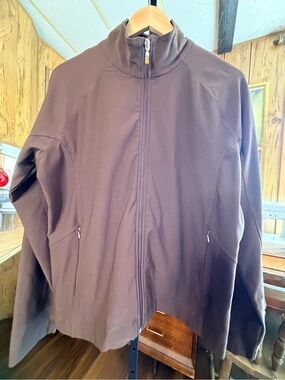 Lucy Women's Dark Brown Full-Zip Funnel Neck Jacket